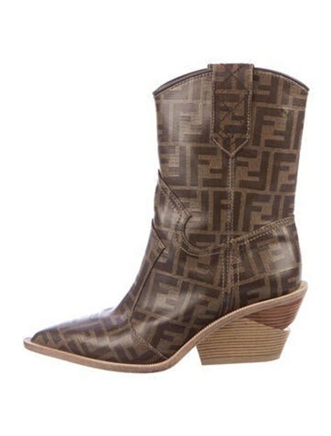 fendi zucca cowboy boots|real real fendi boots.